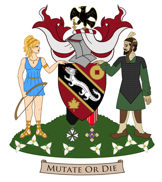 Derwin Mak coat of arms with supporters